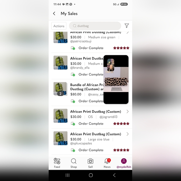 Exotic Print Drawstring Dustbag (Custom) - Picture 8 of 15